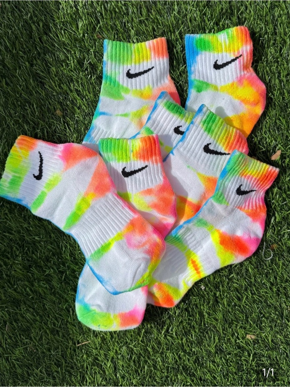 ✨ FOUR PAIR BUNDLE ✨
NIKE custom rainbow tie-dye socks - Picture 3 of 3